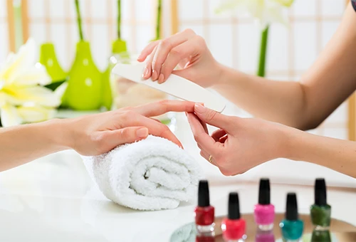 Professional manicure treatment for healthy nails